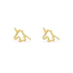 Mini Unicorn 14K Gold Stud Earrings